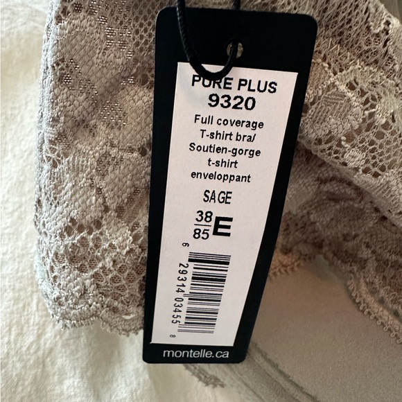 NWT Montelle Intimates pure plus bra. 36F - Picture 4 of 7